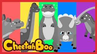 Warna-warni 🦕🌈 Dinosaurus dan Hewan dari Laut & Darat | Lagu Anak | #Cheetahboo