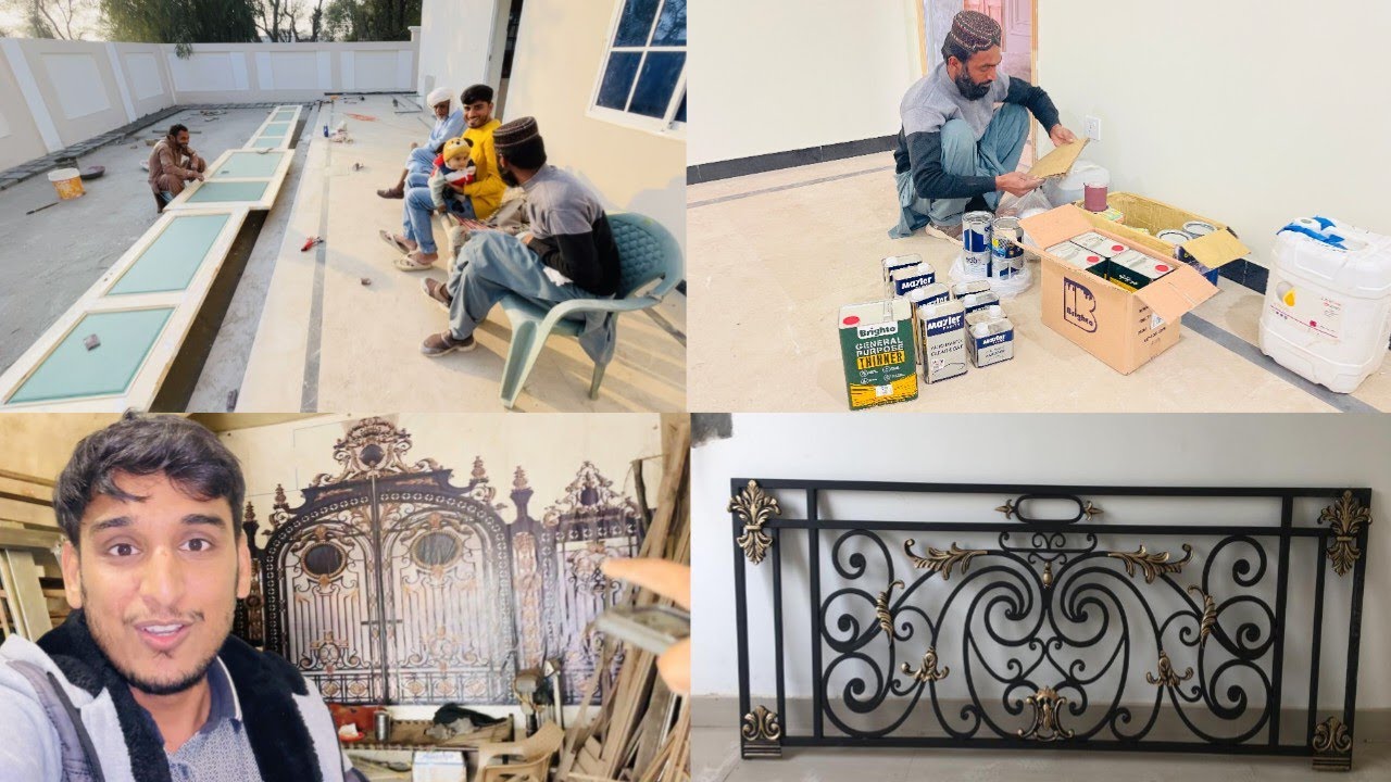 Stair Grill Order Kar Di💯Door Paint Final Ho Gia😍Deko Hoga Ya Matt?🤔Paint Ly Aye💯Gari Lag Gyi😰