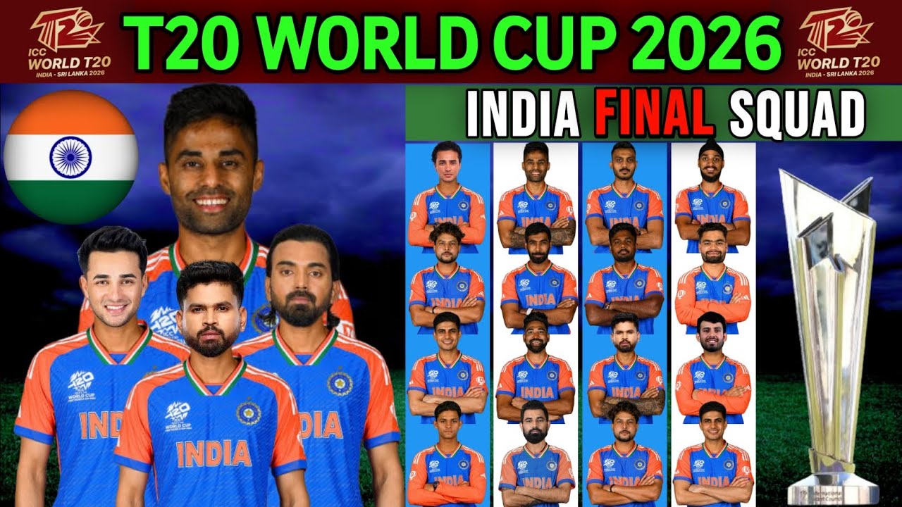 Чемпионат мира по футболу T20 2026 | Состав сборной Индии (15 участников) | Состав сборной Индии ...