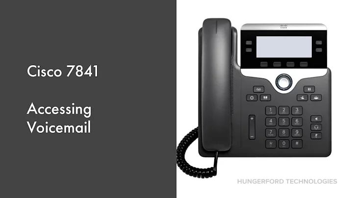 How to  Access Your Voicemail on A Cisco 7841 Phone