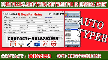 Form Filling Auto Typing Software for US Hospital Entry Form Filling Works