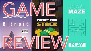 Game Review of Buildbox All-Star Games - Bitnoid, Snake Maze, and Pocket Coin Stack screenshot 3