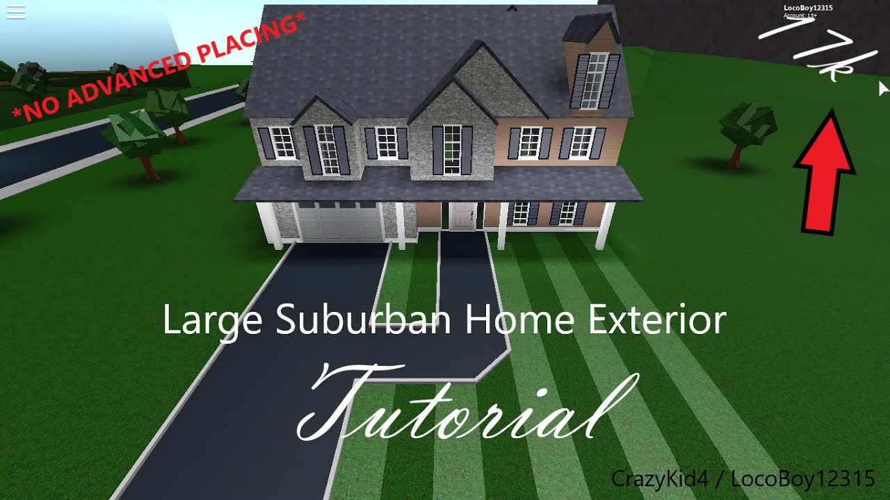 No Advanced Placing Large Suburban Home Exterior Tutorial 17k