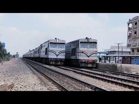 قطارات مصر مرور قطار الأسكندرية 900 بمحطة قويسنا