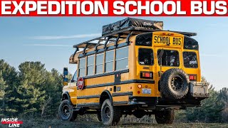 From Bus To Off Road Beast! Custom School Bus Ford E-450 4x4 Build By U-joint Off Road | Inside Line