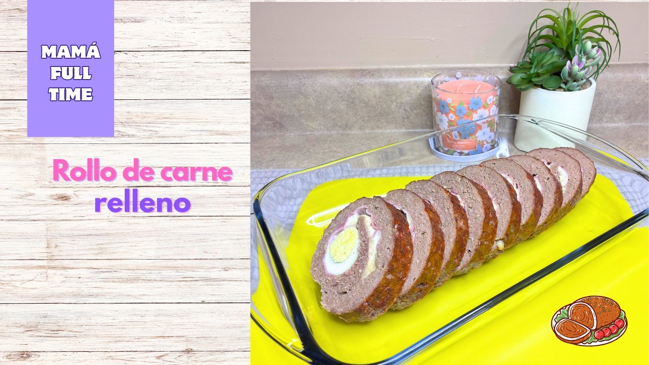 Rollo de Carne Molida Relleno (Receta Fácil y Económica para la Familia)