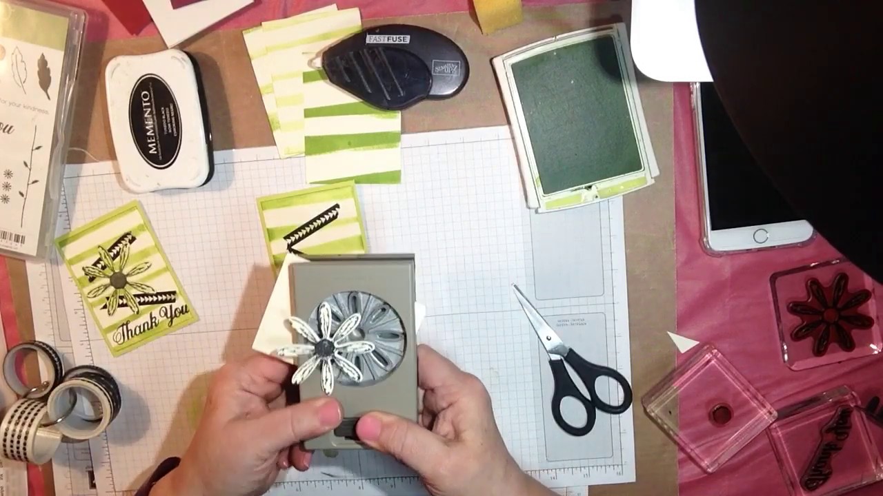 Stampin' Up! A to Z Technique Book. Direct to Paper Stripes.