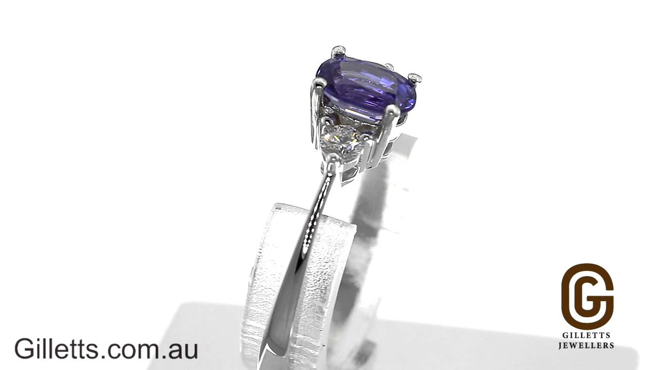 .66ct violet sapphire and diamond ring