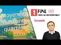 Calculer la moyenne, la médiane et les quartiles d'une série statistique.