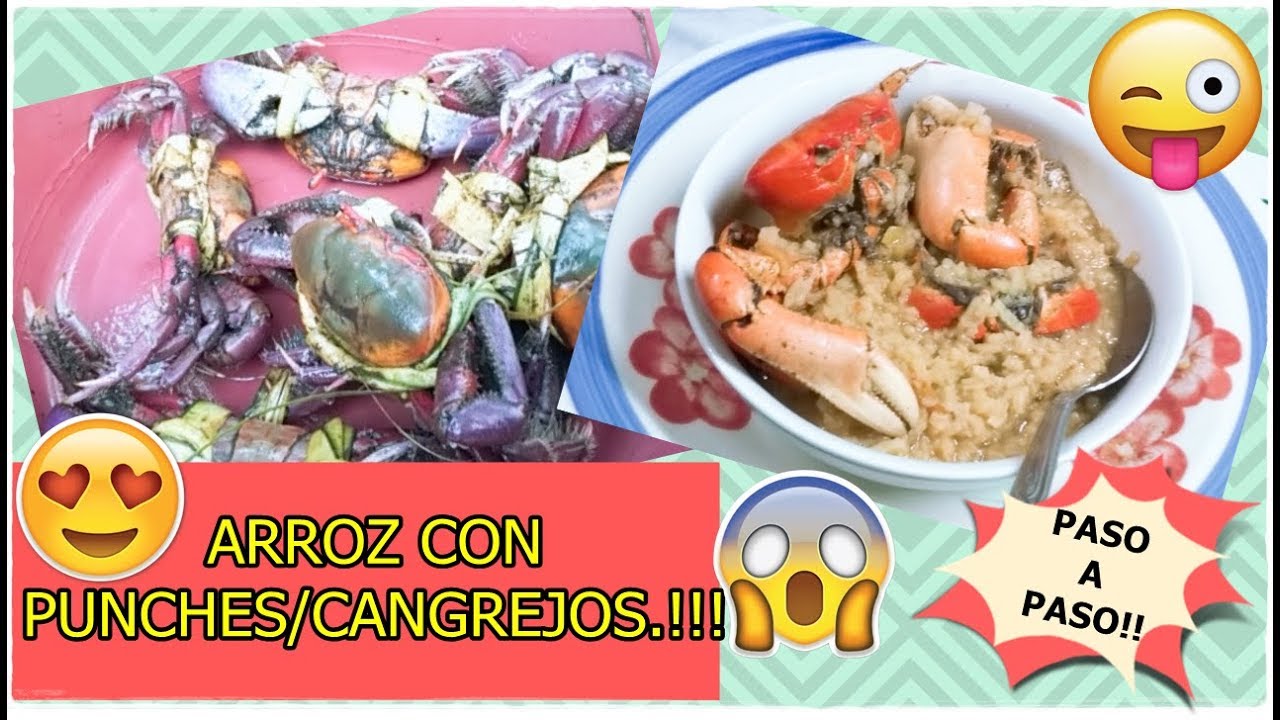 Arroz con punches o cangrejos receta lavar los punche