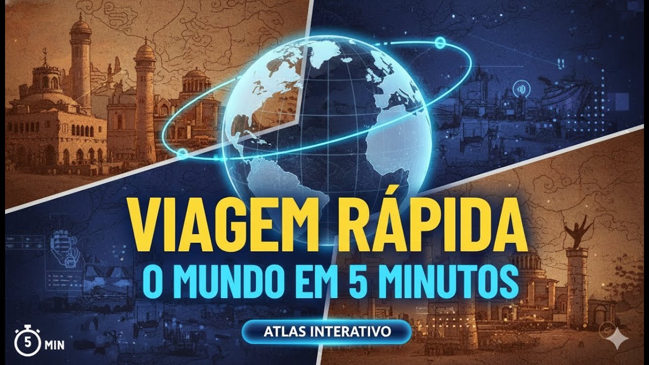 Viagem Rápida na História: O MUNDO em 5 Minutos (Atlas Interativo)