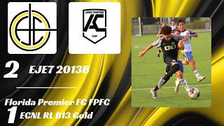 2026 Adidas Championship Cup EJE7 2013 Black vs Florida Premier FC FPFC ECNL RL B13 Gold