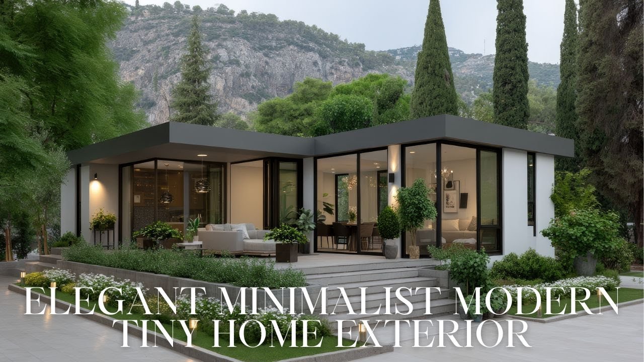 Elegant Minimalist Modern Tiny Home Exterior | Luxury Design - YouTube