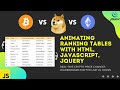 Animating HTML Ranking Table with Javascript & JQuery — Realtime Crypto Prices Changes Leaderboard