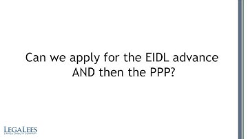 Apply Both PPP and EIDL?: Small Business COVID-19 Relief