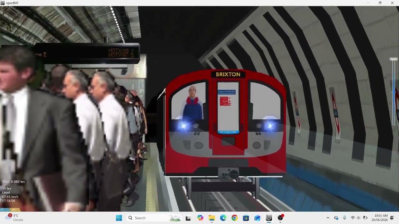 OpenBVE Victoria Line 2009 Stock Walhamstow Central to Brixton