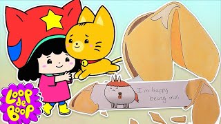 🥠✨ Millie and Lou Lunar New Year Paper Fortune Cookies! 🧧🎉 | Loop de Boop