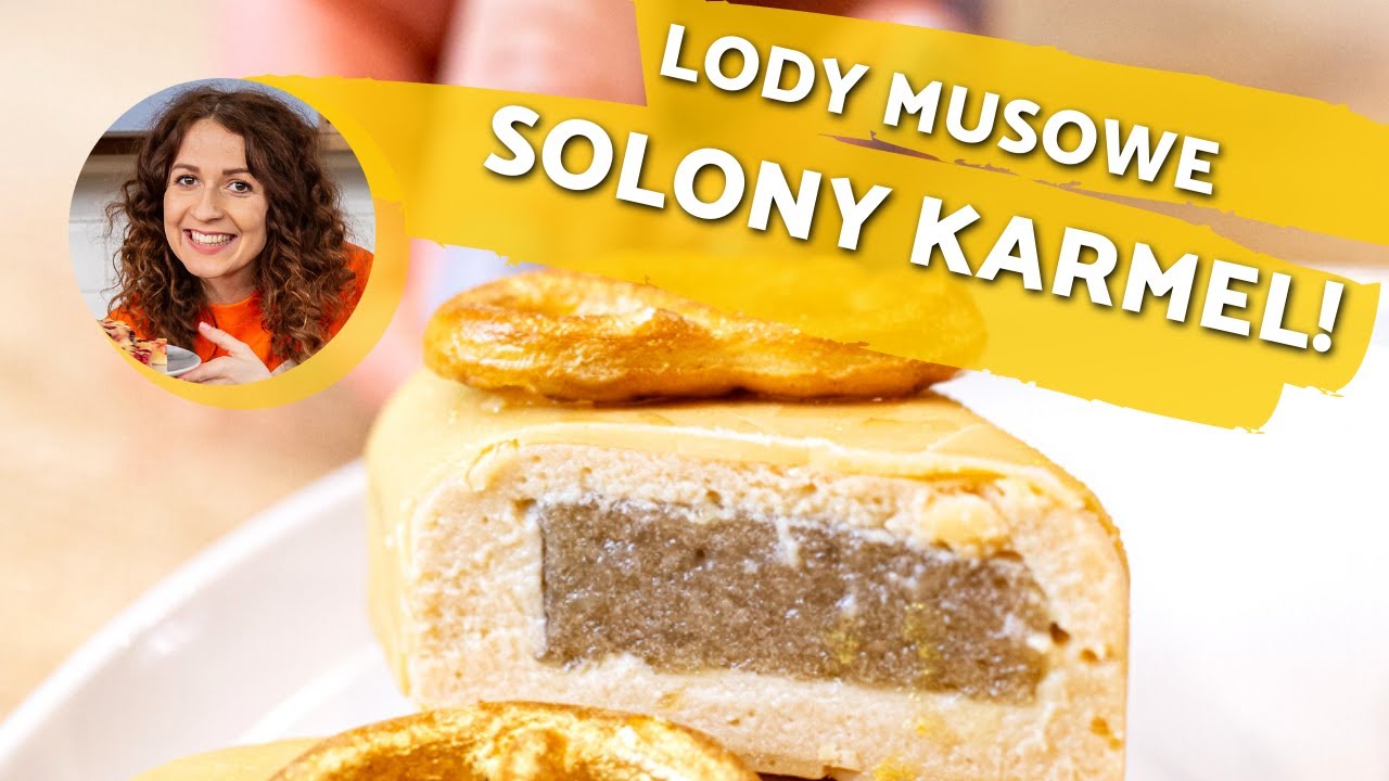 Musowe lody (cakesicles) z solonym karmelem i galaretką bananową