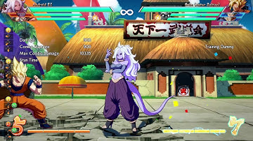 DBFZ - Android 21 100% combo (5 bar w/Beerus and Tien, corner only)