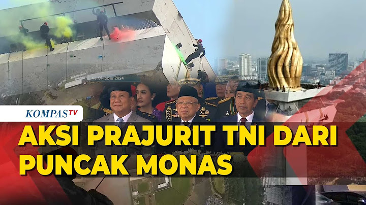 Depan Jokowi, Begini Aksi Prajurit Turun dari Puncak Monas di HUT ke-79 TNI