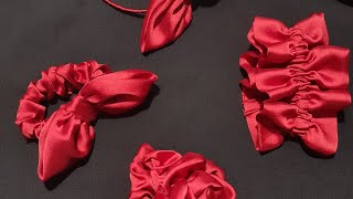 DIY satin silk scrunchies  How to make scrunchies at home for sale. ruffle scrunchie ,bow scrunchie