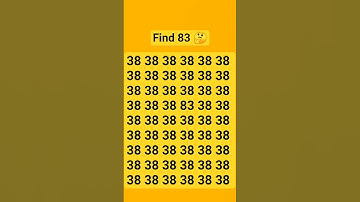 Find 83 😲 #puzzle #illusion #quiz #iqtest #braintestsolution #gkquiz #maths #braintest
