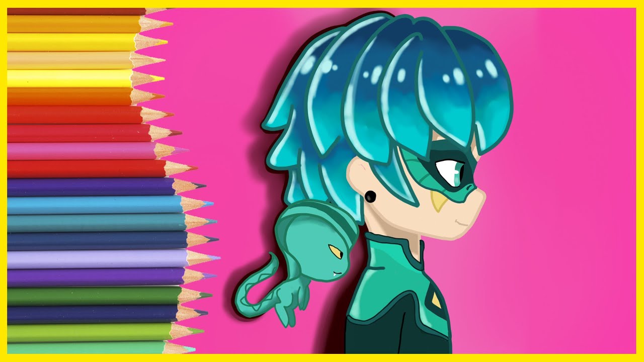 How to Draw Miraculous Ladybug Luka Couffaine | Kwami Sass | Viperion