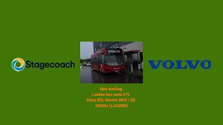 New working | London bus route 276 | Volvo BZL Electric MCV / SD | 66036e (LJ24ZKN)