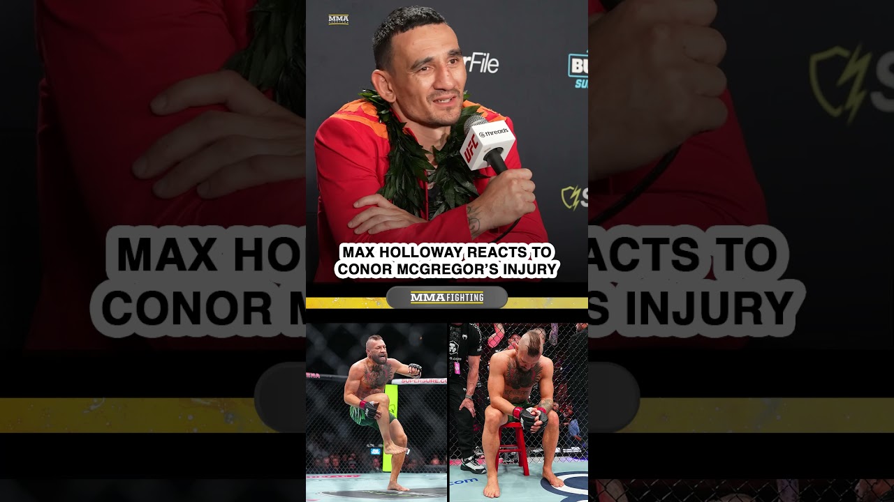 Max Holloway REACTS to injury to 'crazy' Conor McGregor in UFC 329 headliner - MMA Fighting