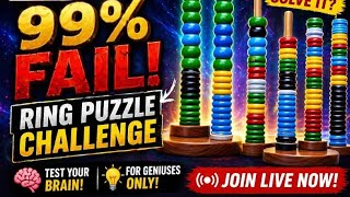 LIVE: 99% Fail Challenge! 🧠 Can You Solve the Ring Puzzle? ASMR#LiveStream #RingPuzzle #ASMR #Brain