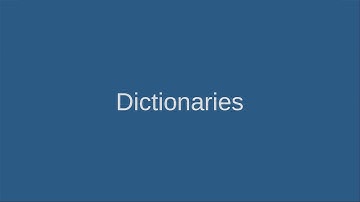 14 Python dictionaries
