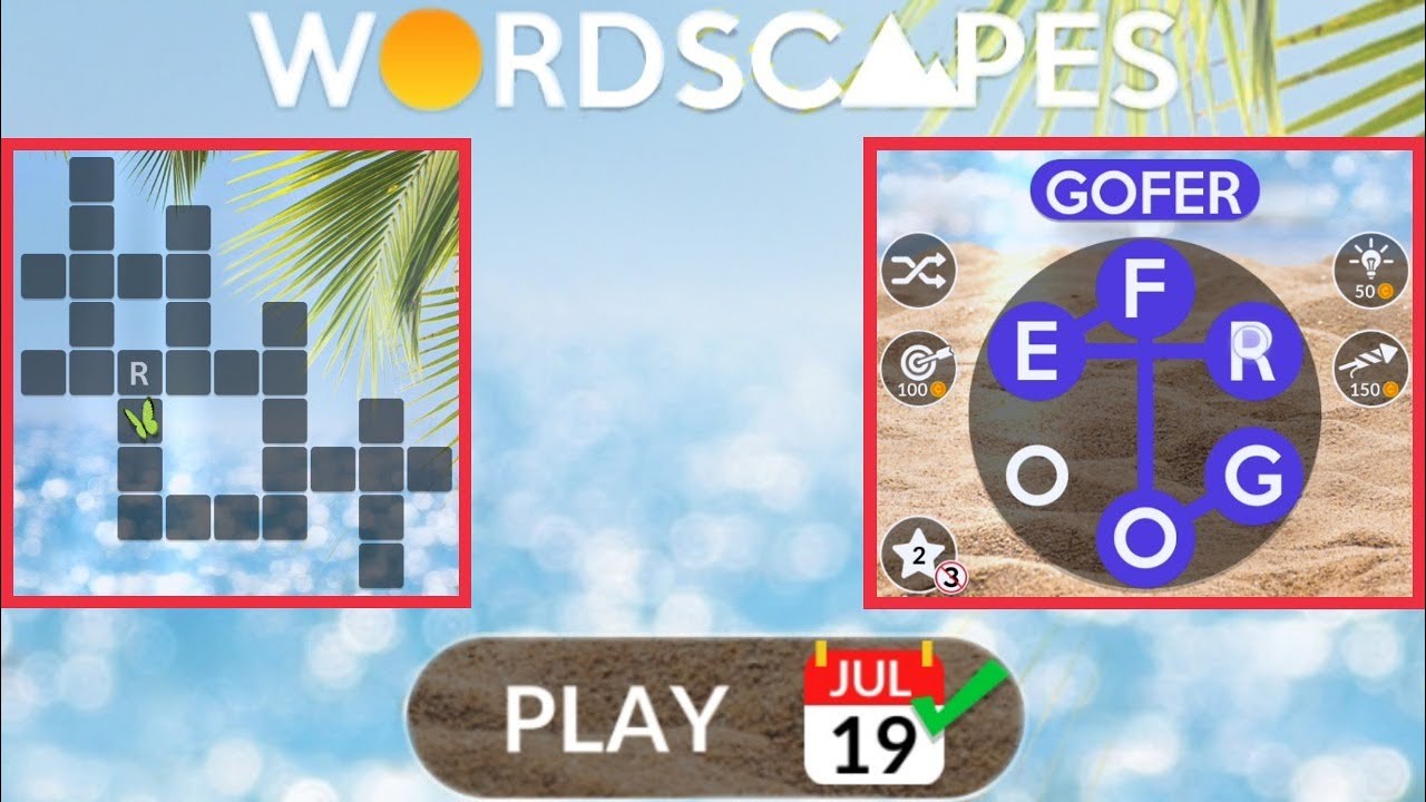WORDSCAPES Daily Puzzle July 19 2022 YouTube