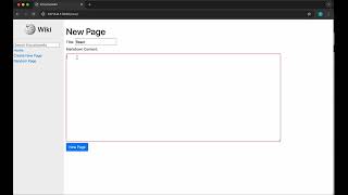 Harvard CS50 Web | Project 1: Wiki