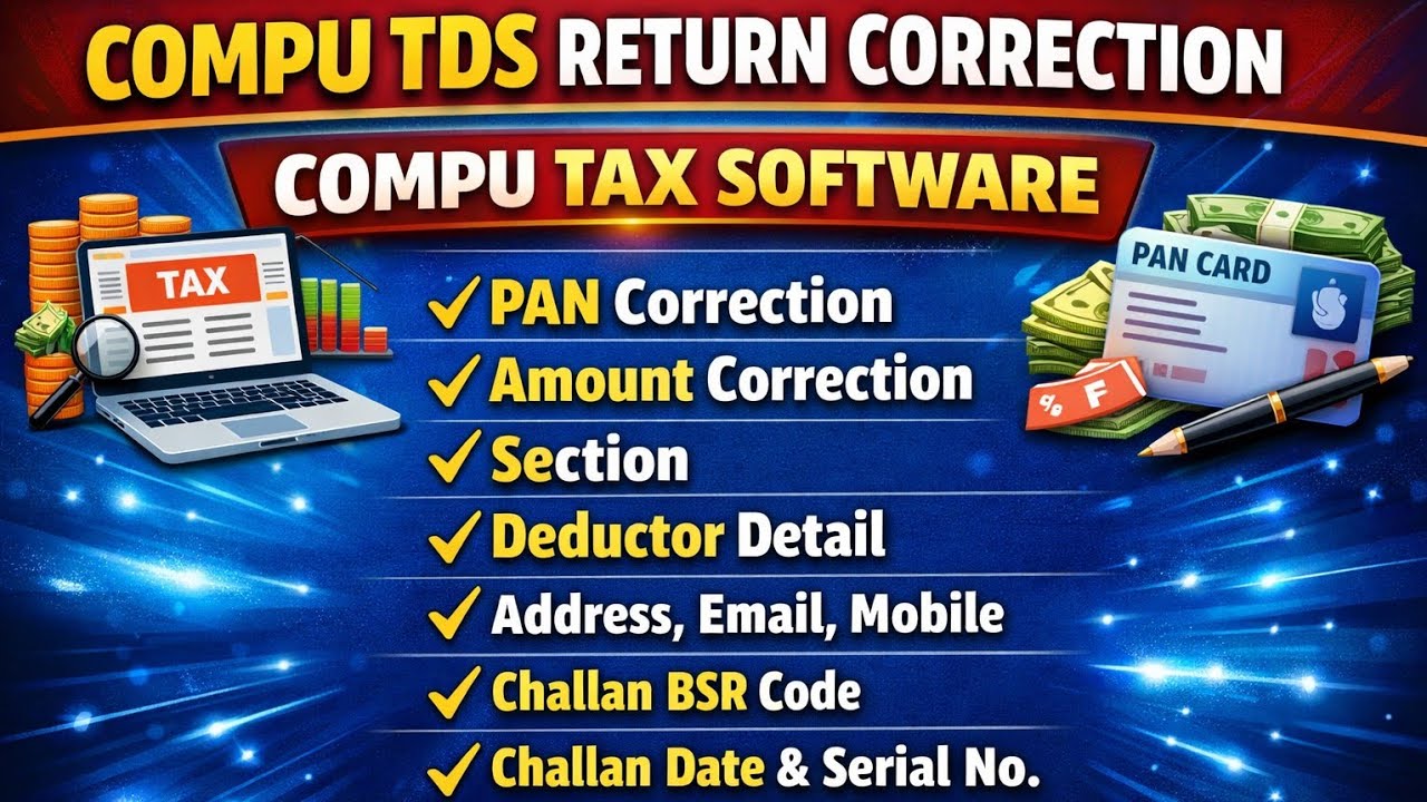 COMPUTDS RETURN CORRECTION | TDS RETURN CORRECTION COMPUTAX | TDS ...