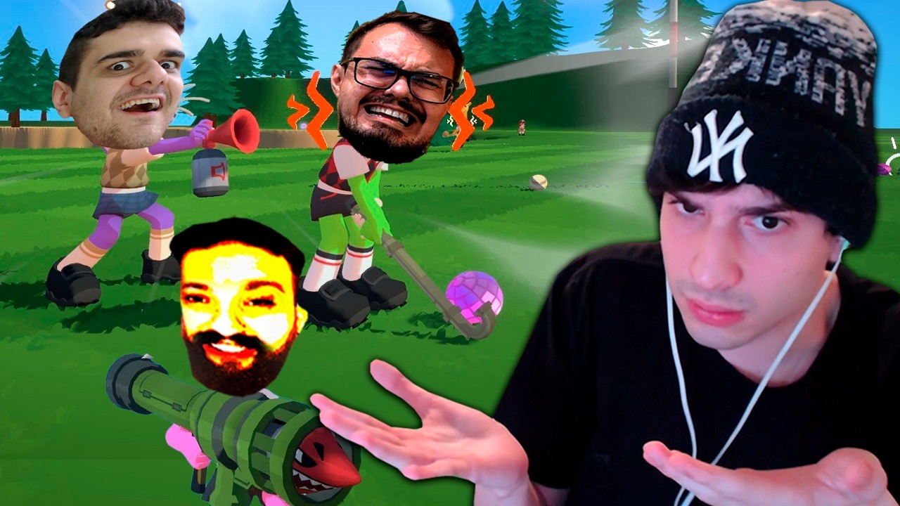 SUPER BATTLE GOLF É O JOGO MAIS CAÓTICO E ENGRAÇADO QUE OS GURI JÁ JOGARAM!(PERDEMOS A AMIZADE KKKK)