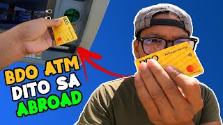 BDO ATM CARD TO ANY ATM MACHINE HERE IN ABROAD JAMES LATIP