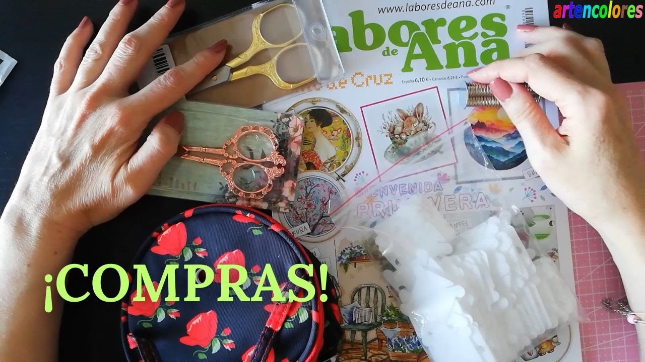 COMPRAS 🛒 Y LINDOS DISEÑOS DE PRIMAVERA🌼 #puntodecruz #crosstitch #flosstube#laboresdeana