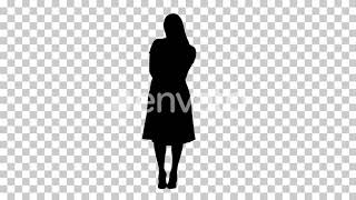 Silhouette woman posing, Alpha Channel | Motion Graphics - Envato elements