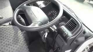 中古トラック いすゞ エルフ タダノ製簡易クレーン付 ダブルキャブ平ボディ 内装とボディ