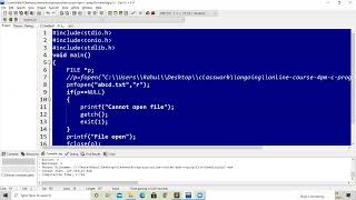File Handling (Part 2) : Lecture 77 - C Programming Language (In Hindi)