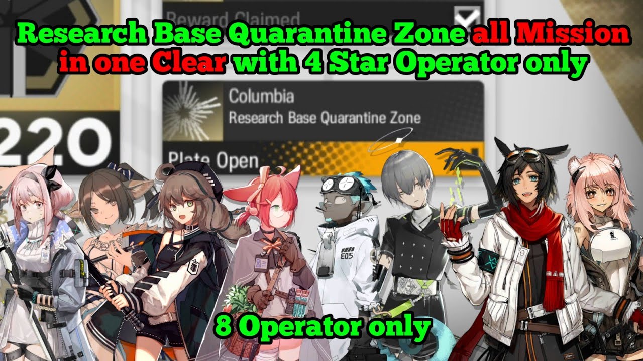 [Arknights] CCS2 Rotating Site: Research Base all Mission in one Clear with 4 Star Operator only
