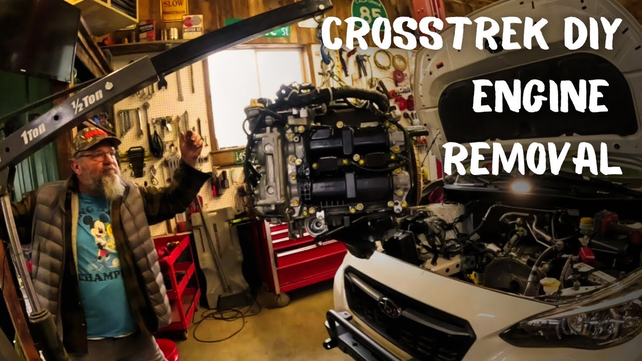 Снятие двигателя Subaru Crosstrek 2018, часть 1