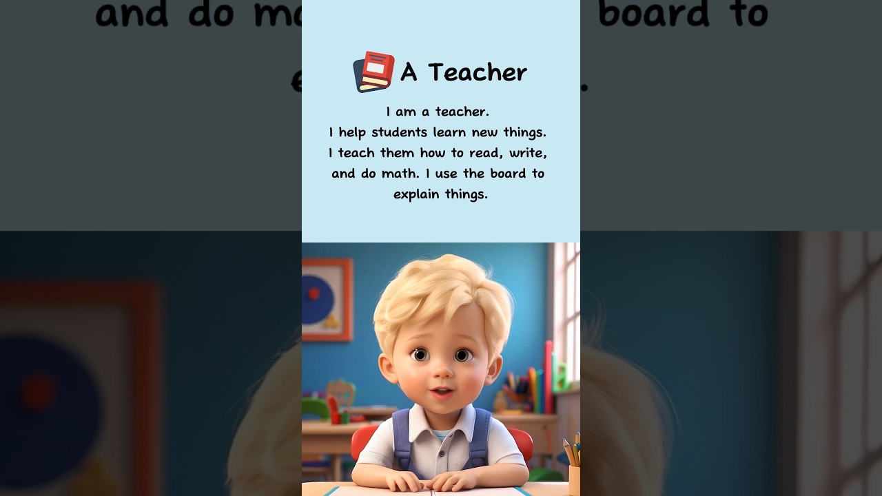 English Speaking for Kids - A teacher