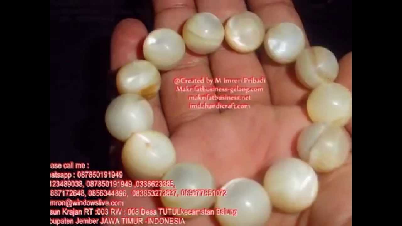 Gelang Kulit Kerang Mutiara Alam Ukuran 16 mm 