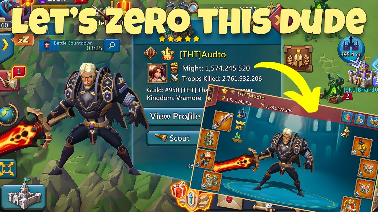 Lords Mobile - Lvl 12 astralites champion account zeroed. Rallies from strongest guild in LM
