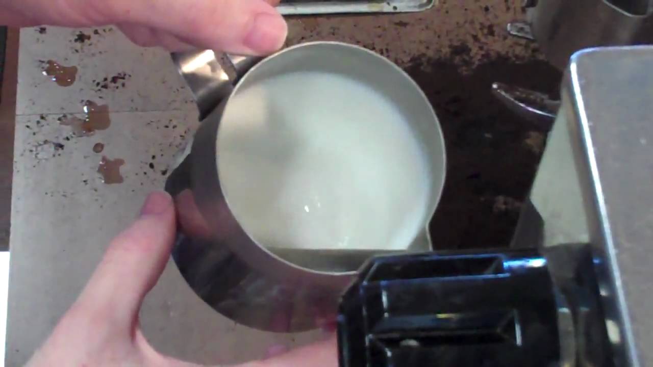 Three Goats Coffee's Matt making a Cappuccino