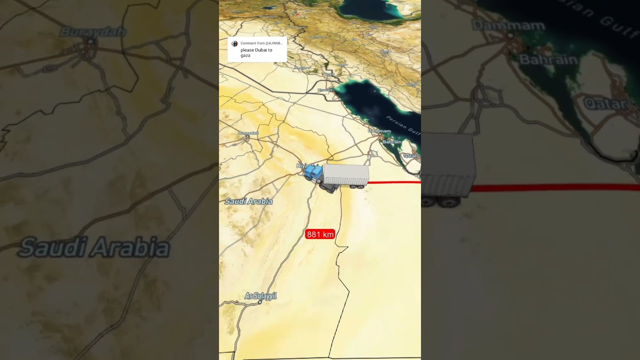 Dubai UAE to Gaza Palestine 