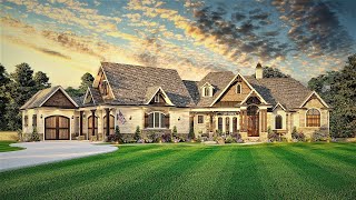 CRAFTSMAN STYLE HOUSE PLAN - Amicalola Cottage F - 19051