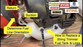 How to Replace String Trimmer Fuel Tank and Lines and Determine Correct Fuel Line Location
