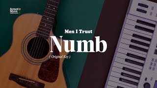 Numb - Men I Trust (karaoke and Lyric | Original Key)